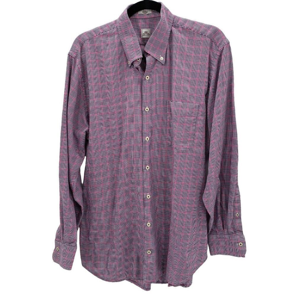 Peter Millar Purple/Pink Long Sleeve Button Down Shirt Men's Size L